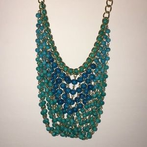 Talbots turquoise bib necklace